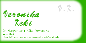 veronika keki business card